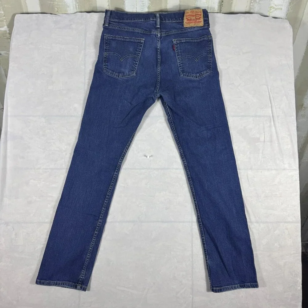 Levi's Men's‎ Straight Jeans Blue Denim Zip Fly Mid Rise 5-Pocket Design W34 L32